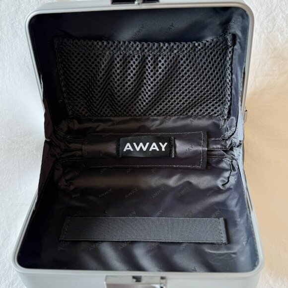 Away Travel Mini Luggage Toiletry Case - Silver Aluminum - Picture 2 of 5